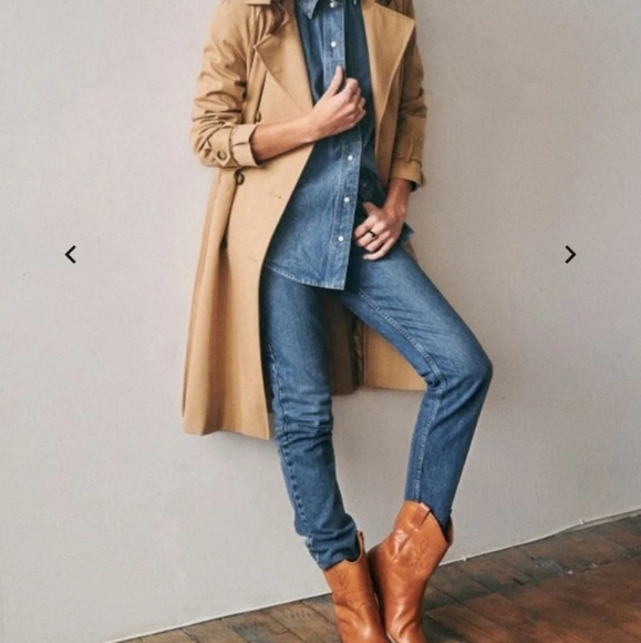 Imported Sezane Scott trench coat camel NEW - Picture 10 of 16